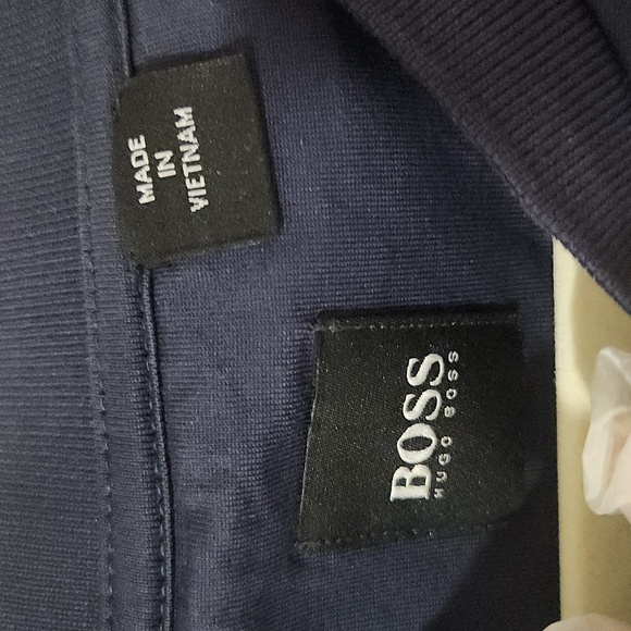 HUGO BOSS XL.Color Block Men's Shirt - Navy, Orange, and Brown - Picture 3 of 13